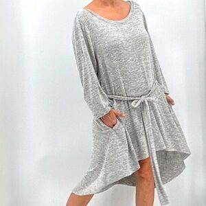 Lane Bryant Lagenlook Boho Soft Knit Belted High Low Asymmetrical Dress